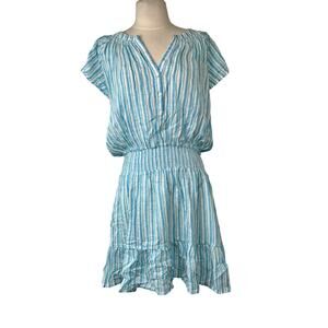 Rails Size XL Augustine Blue Laguna Stripe Mini Dress New With Tags